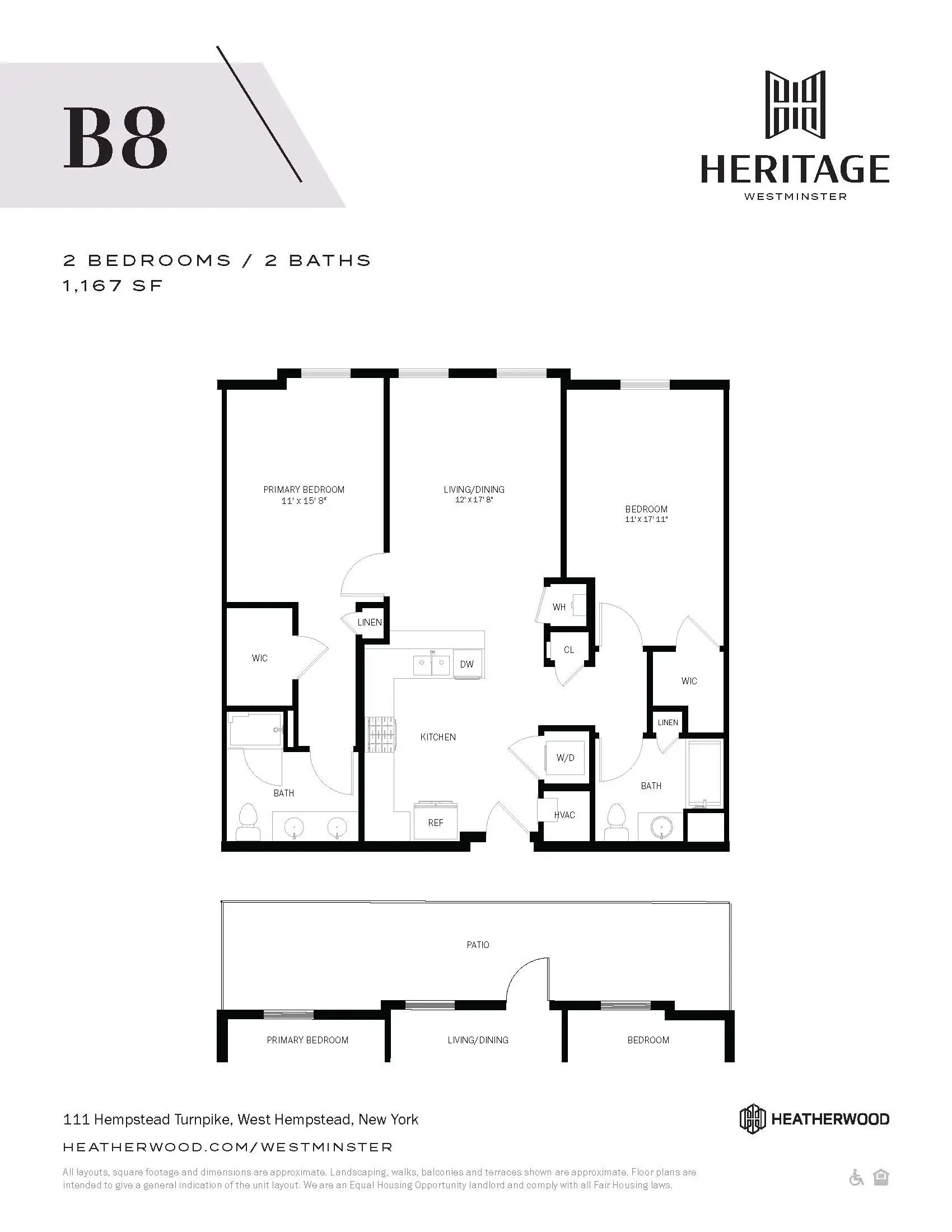 2 Bed 2 Bath - B8 Floor Plan