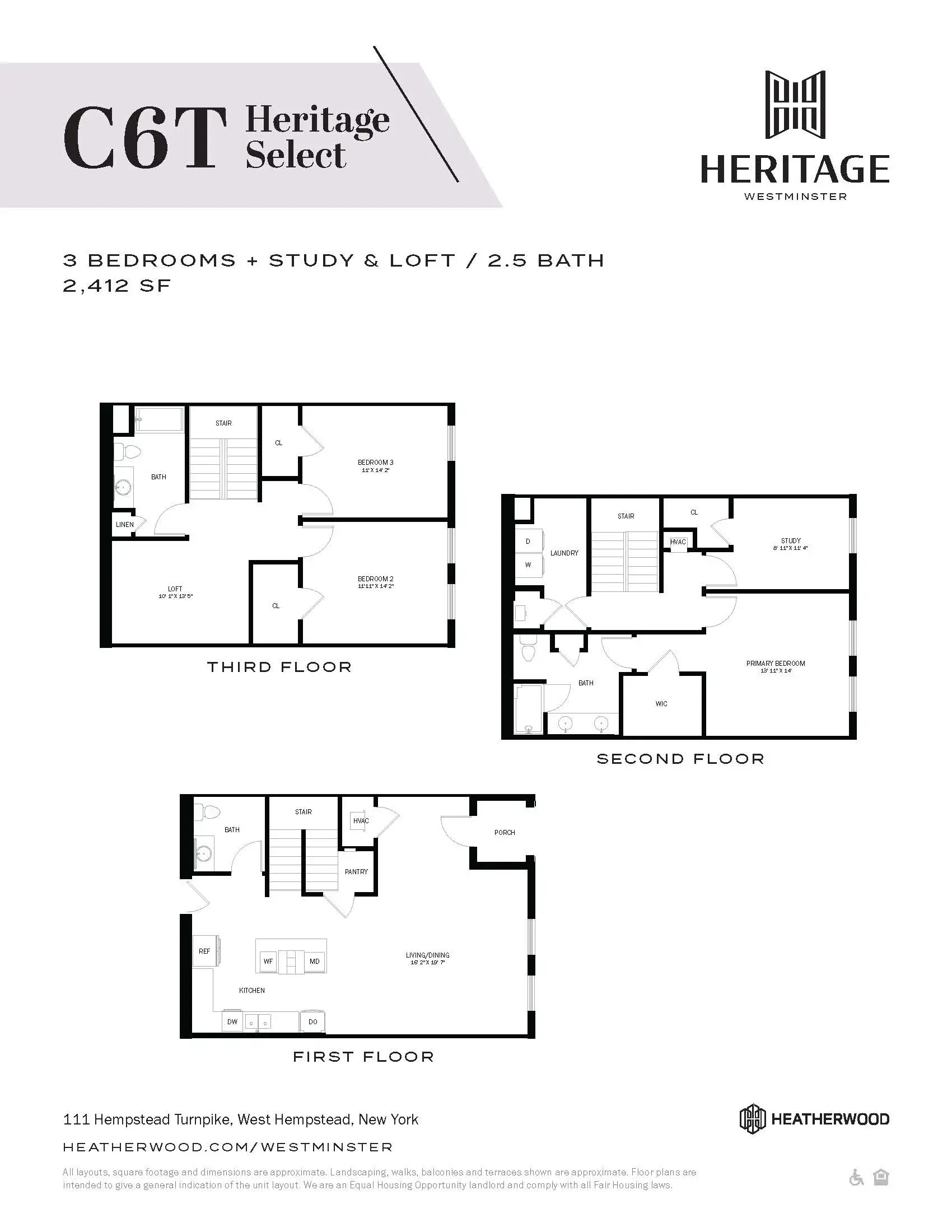 Heritage Select Townhome - C6T Floor Plan