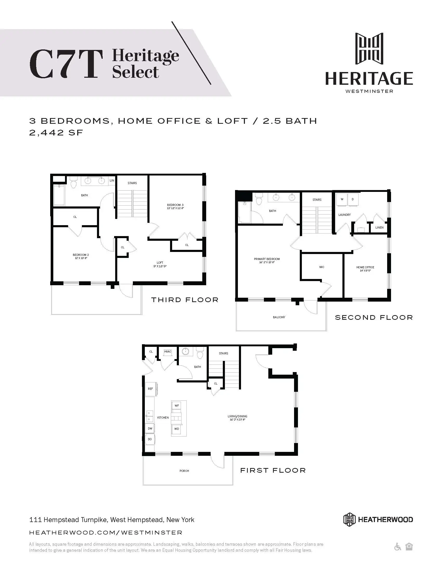 Heritage Select Townhome - C7T Floor Plan